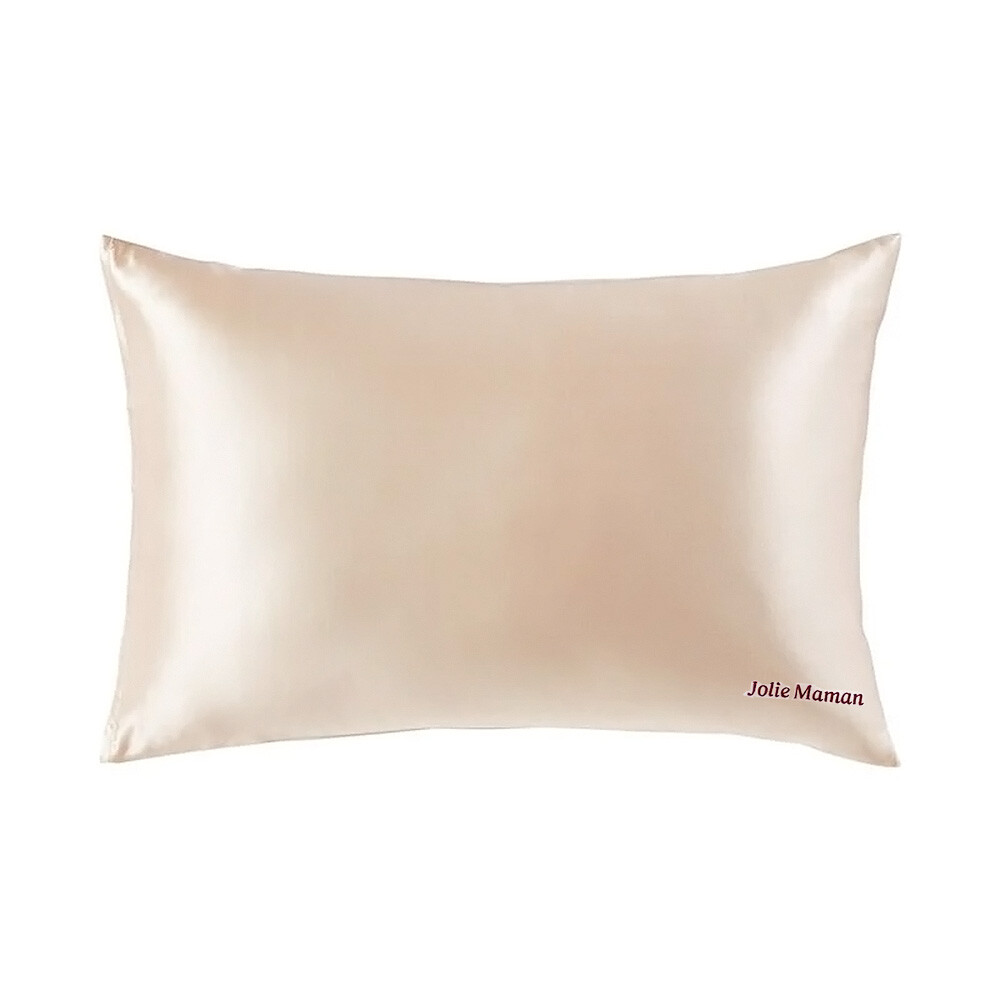 Plain Embroidered Silk Pillowcase