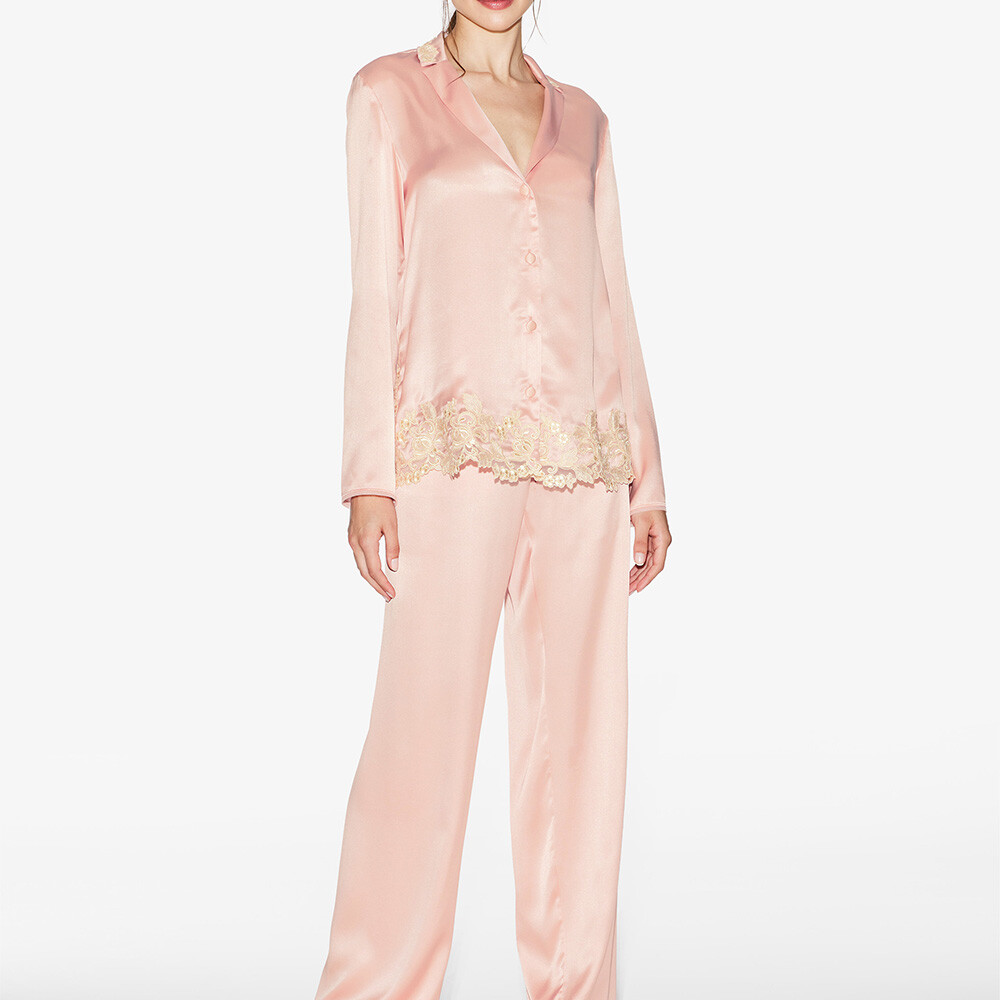 Lace Silk Pajamas