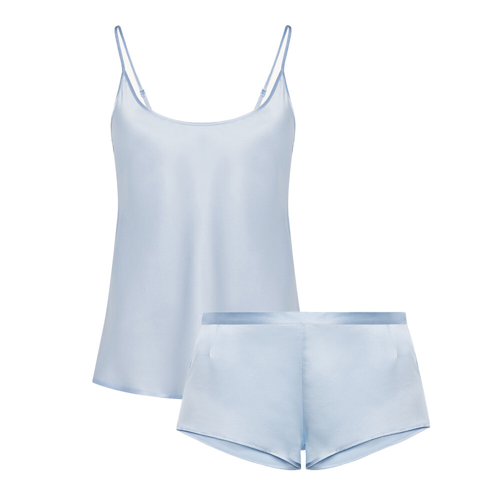 Silk Cami & Short Pajamas Set