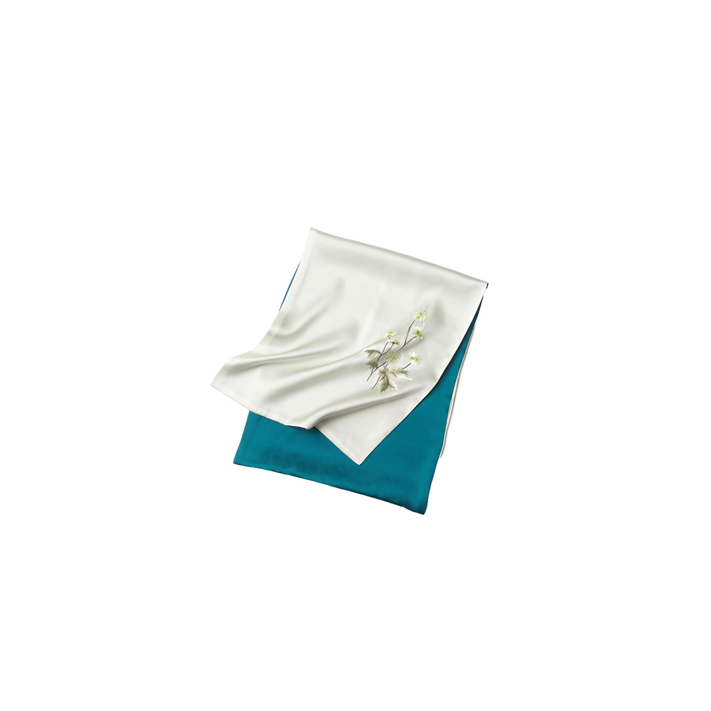 Premium Su Embroidery Silk Scarf